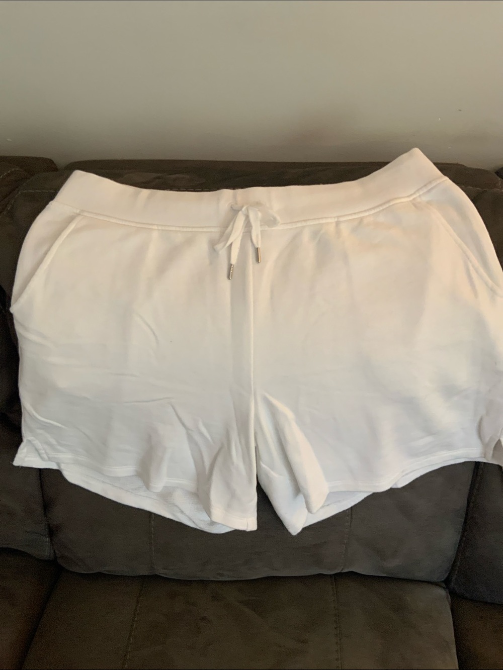 Talbots White Knit Drawstring Waist Pants